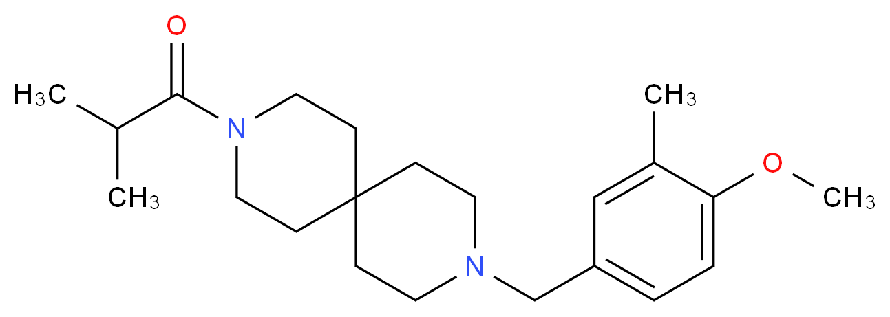 3-isobutyryl-9-(4-methoxy-3-methylbenzyl)-3,9-diazaspiro[5.5]undecane_Molecular_structure_CAS_)