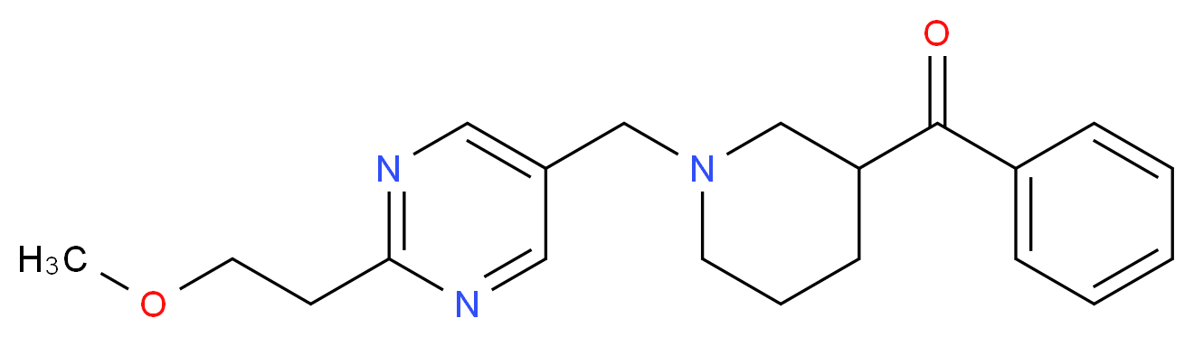 (1-{[2-(2-methoxyethyl)-5-pyrimidinyl]methyl}-3-piperidinyl)(phenyl)methanone_Molecular_structure_CAS_)