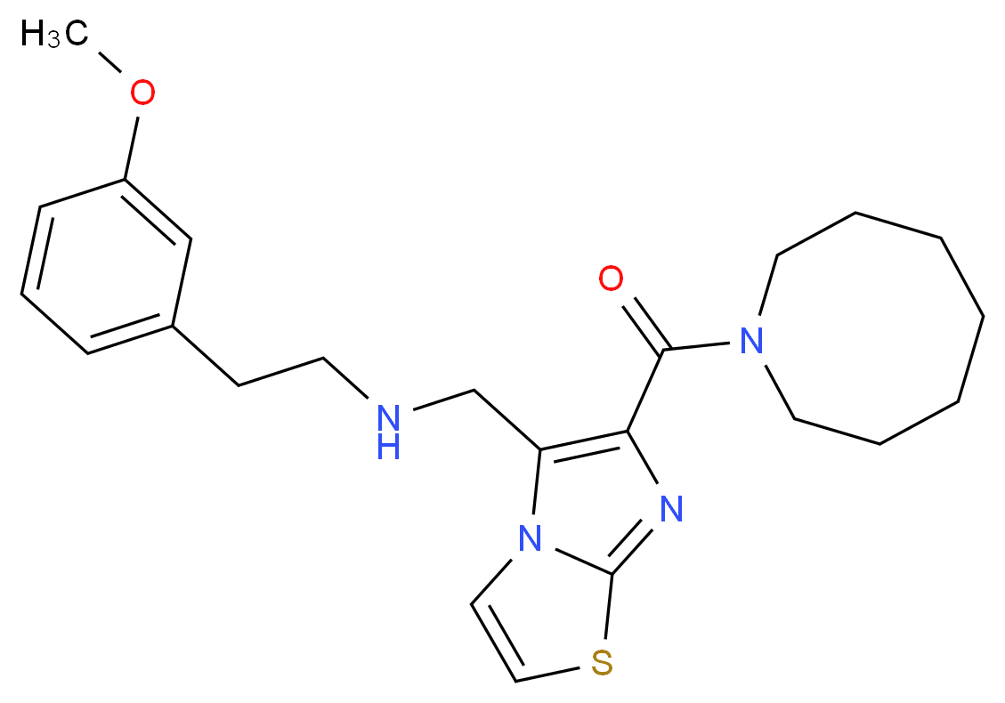 N-{[6-(1-azocanylcarbonyl)imidazo[2,1-b][1,3]thiazol-5-yl]methyl}-2-(3-methoxyphenyl)ethanamine_Molecular_structure_CAS_)