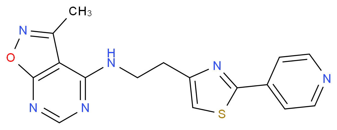 3-methyl-N-[2-(2-pyridin-4-yl-1,3-thiazol-4-yl)ethyl]isoxazolo[5,4-d]pyrimidin-4-amine_Molecular_structure_CAS_)