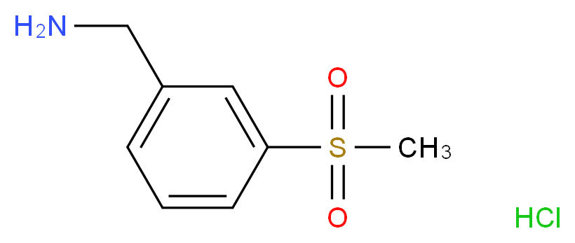 3-(Methylsulfonyl)benzylamine hydrochloride_Molecular_structure_CAS_387350-81-4)
