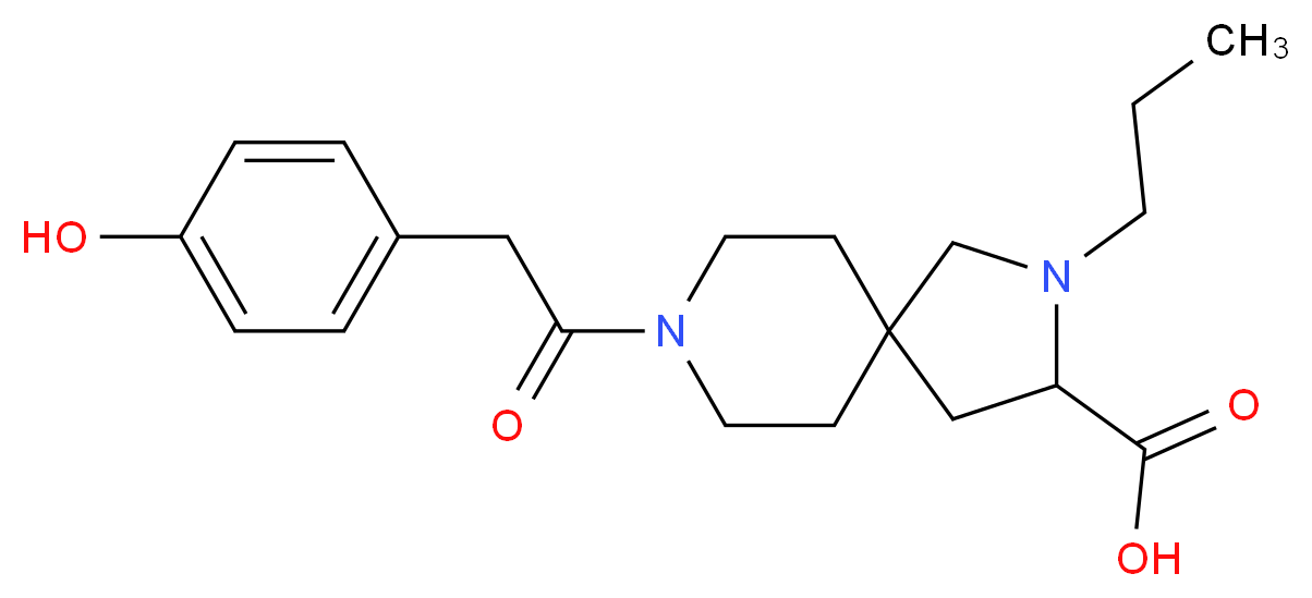 8-[(4-hydroxyphenyl)acetyl]-2-propyl-2,8-diazaspiro[4.5]decane-3-carboxylic acid_Molecular_structure_CAS_)