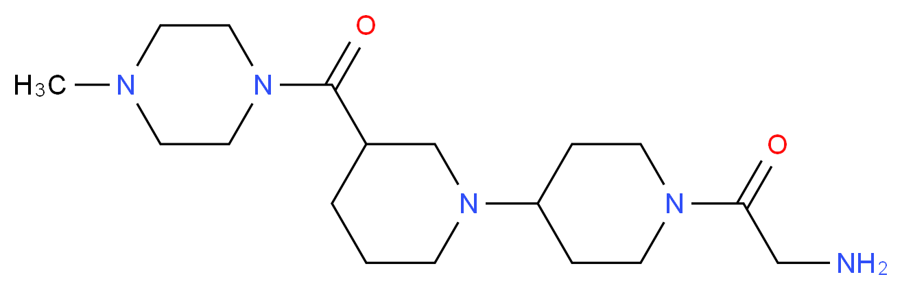 (2-{3-[(4-methylpiperazin-1-yl)carbonyl]-1,4'-bipiperidin-1'-yl}-2-oxoethyl)amine_Molecular_structure_CAS_)