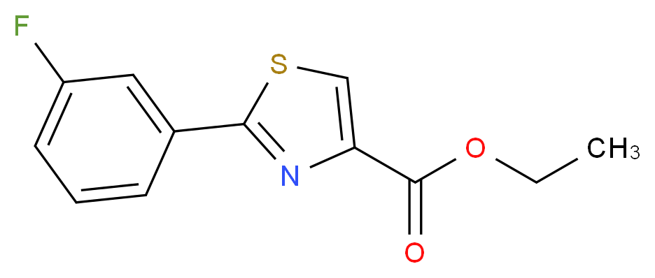 2-(3-Fluoro-phenyl)-thiazole-4-carboxylic acid ethyl ester_Molecular_structure_CAS_132089-37-3)