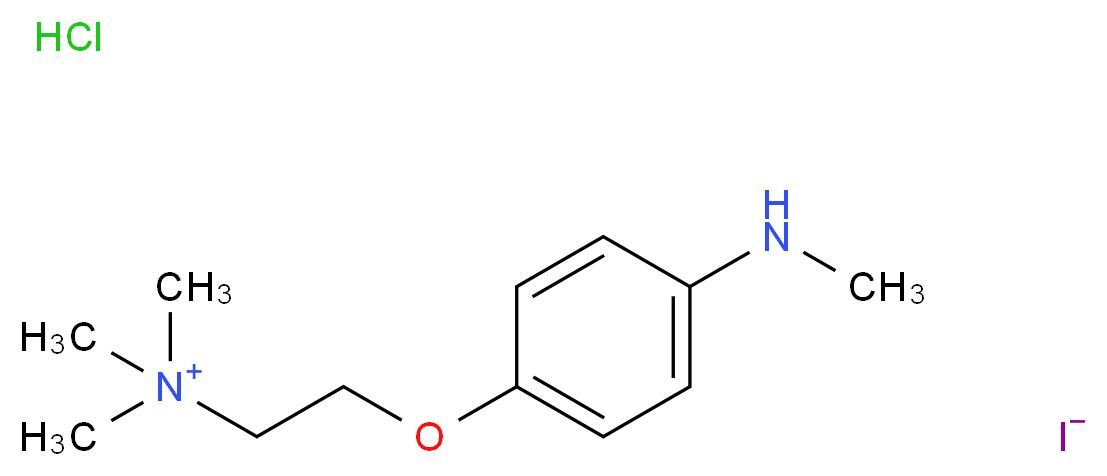 trimethyl({2-[4-(methylamino)phenoxy]ethyl})azanium hydrochloride iodide_Molecular_structure_CAS_)