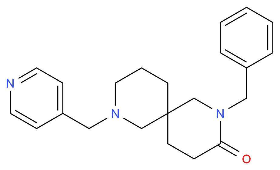 2-benzyl-8-(4-pyridinylmethyl)-2,8-diazaspiro[5.5]undecan-3-one_Molecular_structure_CAS_)