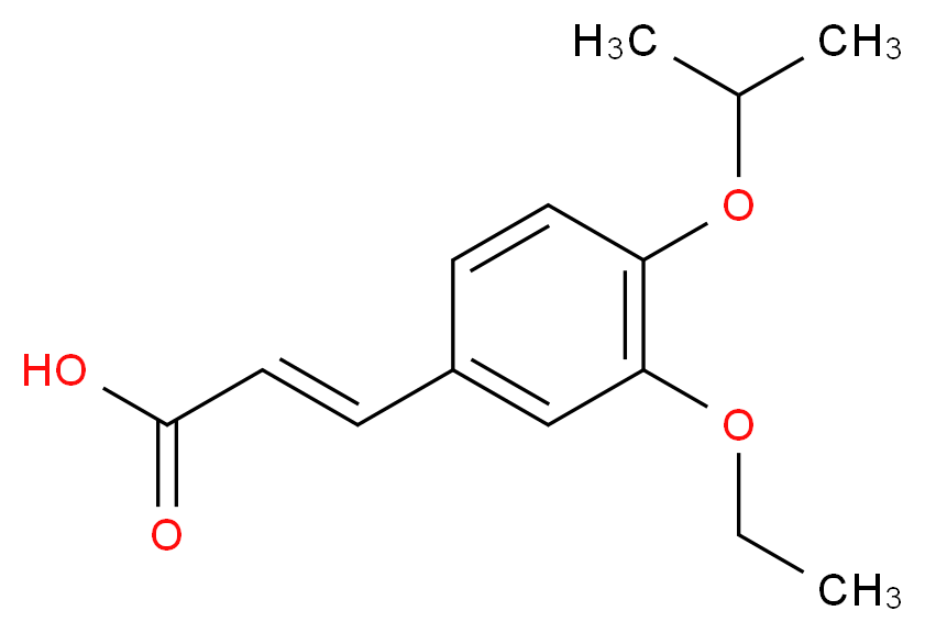 (2E)-3-(3-Ethoxy-4-isopropoxyphenyl)acrylic acid_Molecular_structure_CAS_)