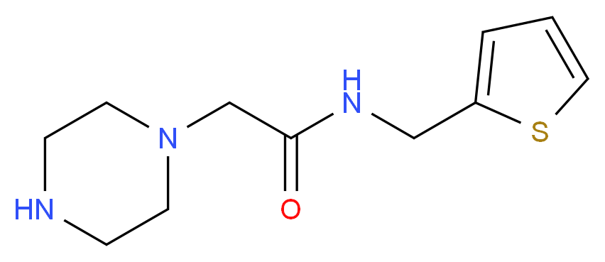 2-Piperazin-1-yl-N-(thien-2-ylmethyl)acetamide_Molecular_structure_CAS_)