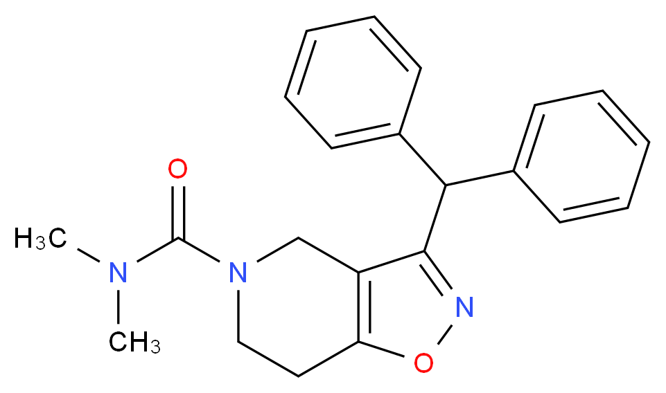 3-(diphenylmethyl)-N,N-dimethyl-6,7-dihydroisoxazolo[4,5-c]pyridine-5(4H)-carboxamide_Molecular_structure_CAS_)