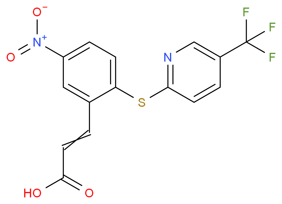 3-(5-nitro-2-{[5-(trifluoromethyl)-2-pyridyl]thio}phenyl)acrylic acid_Molecular_structure_CAS_)