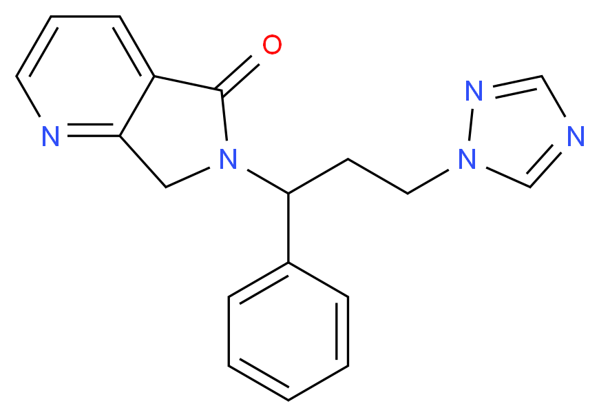 6-[1-phenyl-3-(1H-1,2,4-triazol-1-yl)propyl]-6,7-dihydro-5H-pyrrolo[3,4-b]pyridin-5-one_Molecular_structure_CAS_)