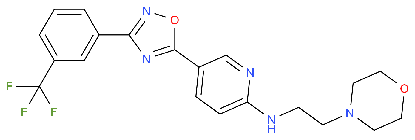 N-(2-morpholin-4-ylethyl)-5-{3-[3-(trifluoromethyl)phenyl]-1,2,4-oxadiazol-5-yl}pyridin-2-amine_Molecular_structure_CAS_)