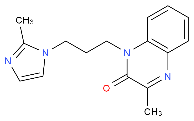 3-methyl-1-[3-(2-methyl-1H-imidazol-1-yl)propyl]quinoxalin-2(1H)-one_Molecular_structure_CAS_)