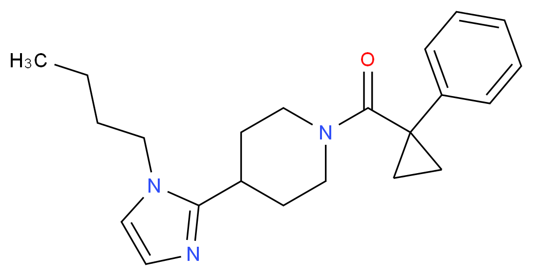 4-(1-butyl-1H-imidazol-2-yl)-1-[(1-phenylcyclopropyl)carbonyl]piperidine_Molecular_structure_CAS_)