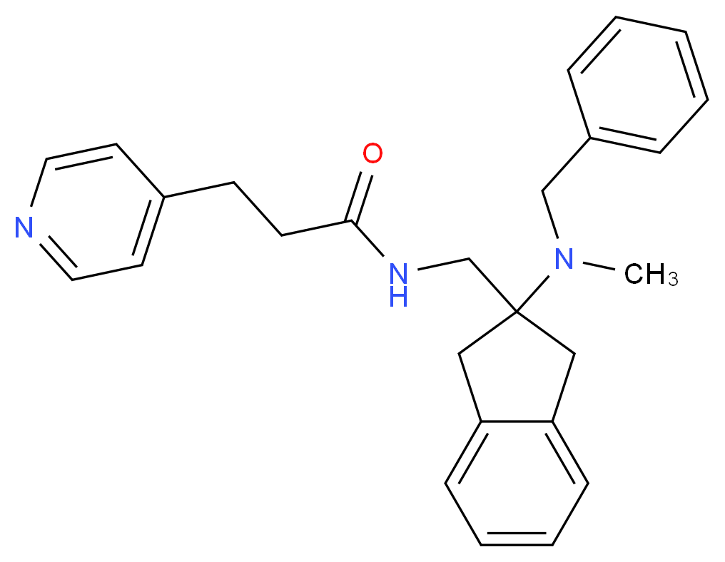 N-({2-[benzyl(methyl)amino]-2,3-dihydro-1H-inden-2-yl}methyl)-3-(4-pyridinyl)propanamide_Molecular_structure_CAS_)