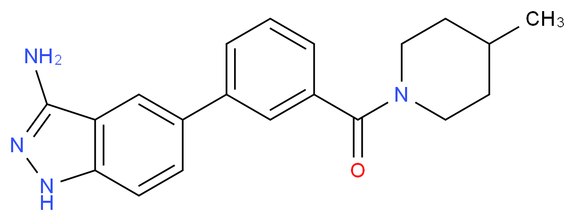 5-{3-[(4-methylpiperidin-1-yl)carbonyl]phenyl}-1H-indazol-3-amine_Molecular_structure_CAS_)