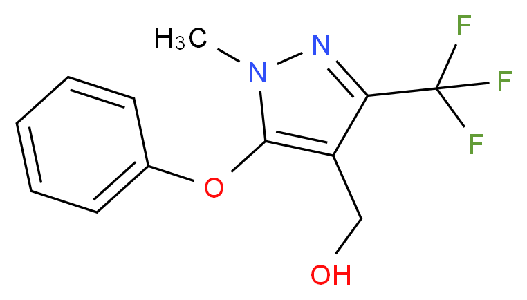 [1-Methyl-5-phenoxy-3-(trifluoromethyl)-1H-pyrazol-4-yl]methanol_Molecular_structure_CAS_318469-22-6)