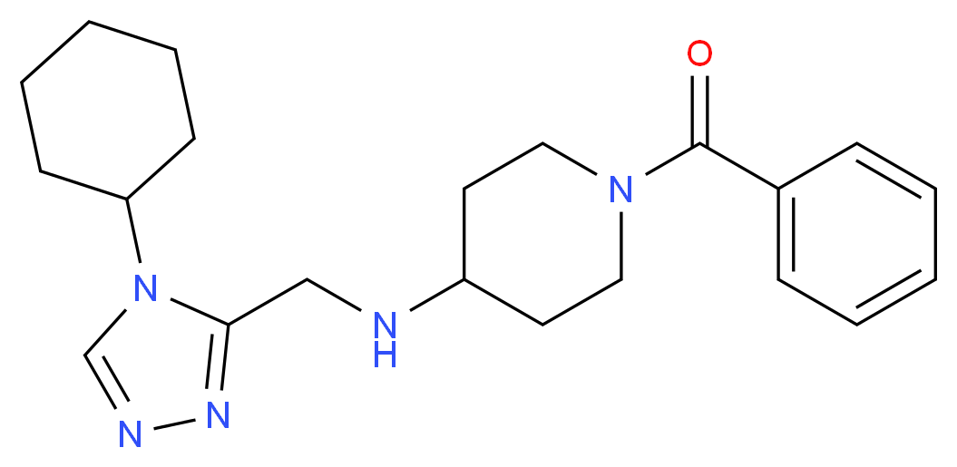 1-benzoyl-N-[(4-cyclohexyl-4H-1,2,4-triazol-3-yl)methyl]piperidin-4-amine_Molecular_structure_CAS_)