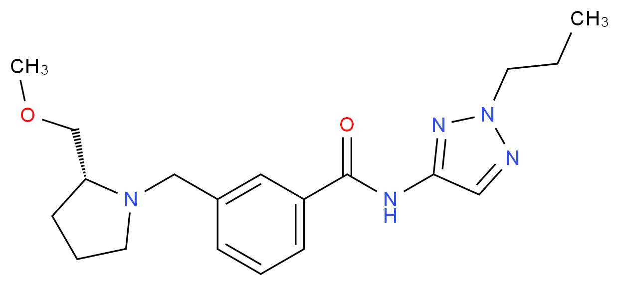3-{[(2R)-2-(methoxymethyl)pyrrolidin-1-yl]methyl}-N-(2-propyl-2H-1,2,3-triazol-4-yl)benzamide_Molecular_structure_CAS_)