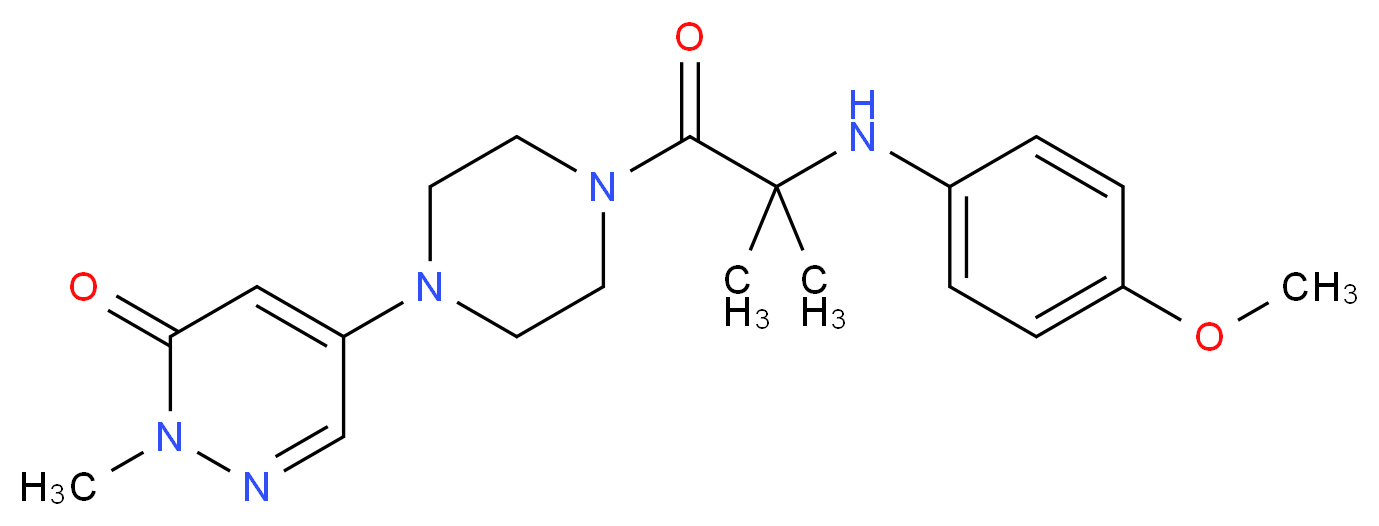 5-{4-[N-(4-methoxyphenyl)-2-methylalanyl]-1-piperazinyl}-2-methyl-3(2H)-pyridazinone_Molecular_structure_CAS_)