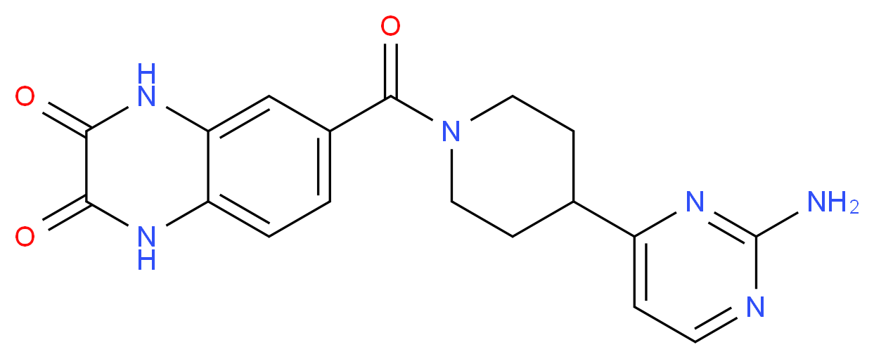 6-{[4-(2-aminopyrimidin-4-yl)piperidin-1-yl]carbonyl}-1,4-dihydroquinoxaline-2,3-dione_Molecular_structure_CAS_)