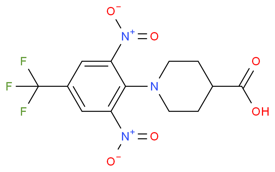 1-[2,6-Dinitro-4-(trifluoromethyl)phenyl]piperidine-4-carboxylic acid 97%_Molecular_structure_CAS_)