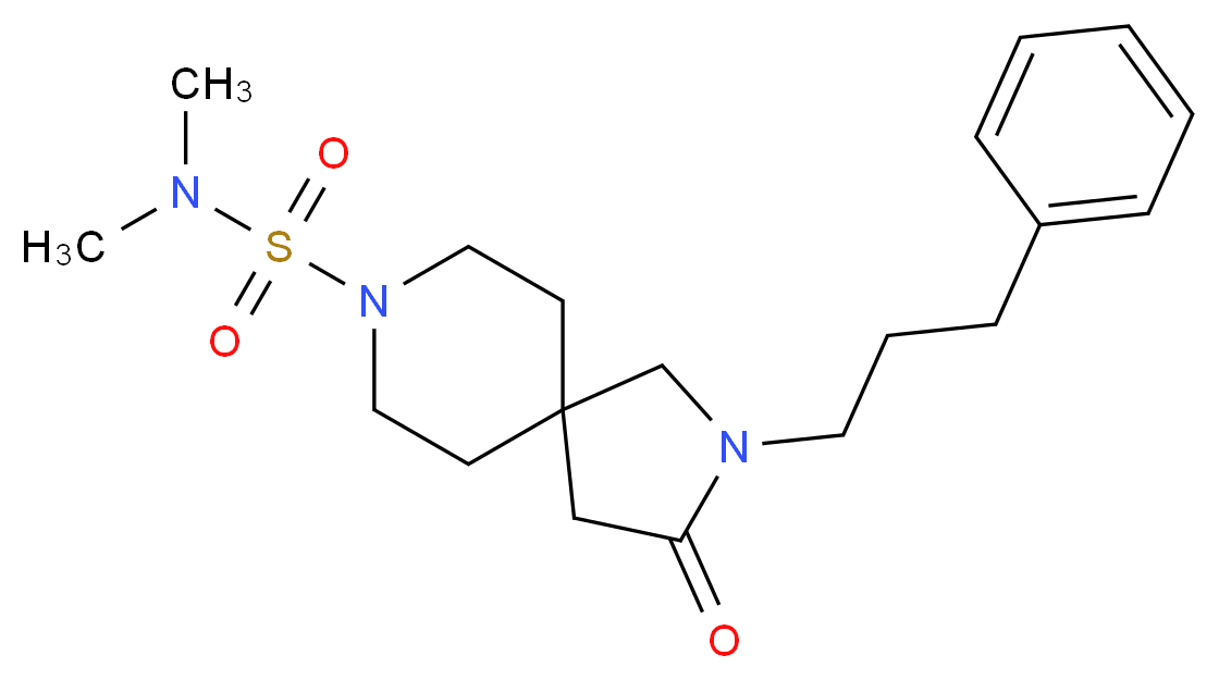 N,N-dimethyl-3-oxo-2-(3-phenylpropyl)-2,8-diazaspiro[4.5]decane-8-sulfonamide_Molecular_structure_CAS_)