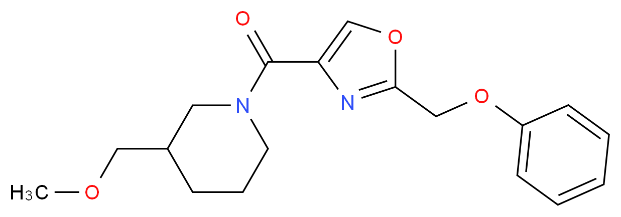 3-(methoxymethyl)-1-{[2-(phenoxymethyl)-1,3-oxazol-4-yl]carbonyl}piperidine_Molecular_structure_CAS_)