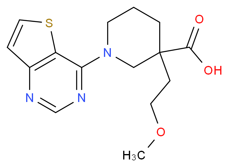 3-(2-methoxyethyl)-1-thieno[3,2-d]pyrimidin-4-ylpiperidine-3-carboxylic acid_Molecular_structure_CAS_)