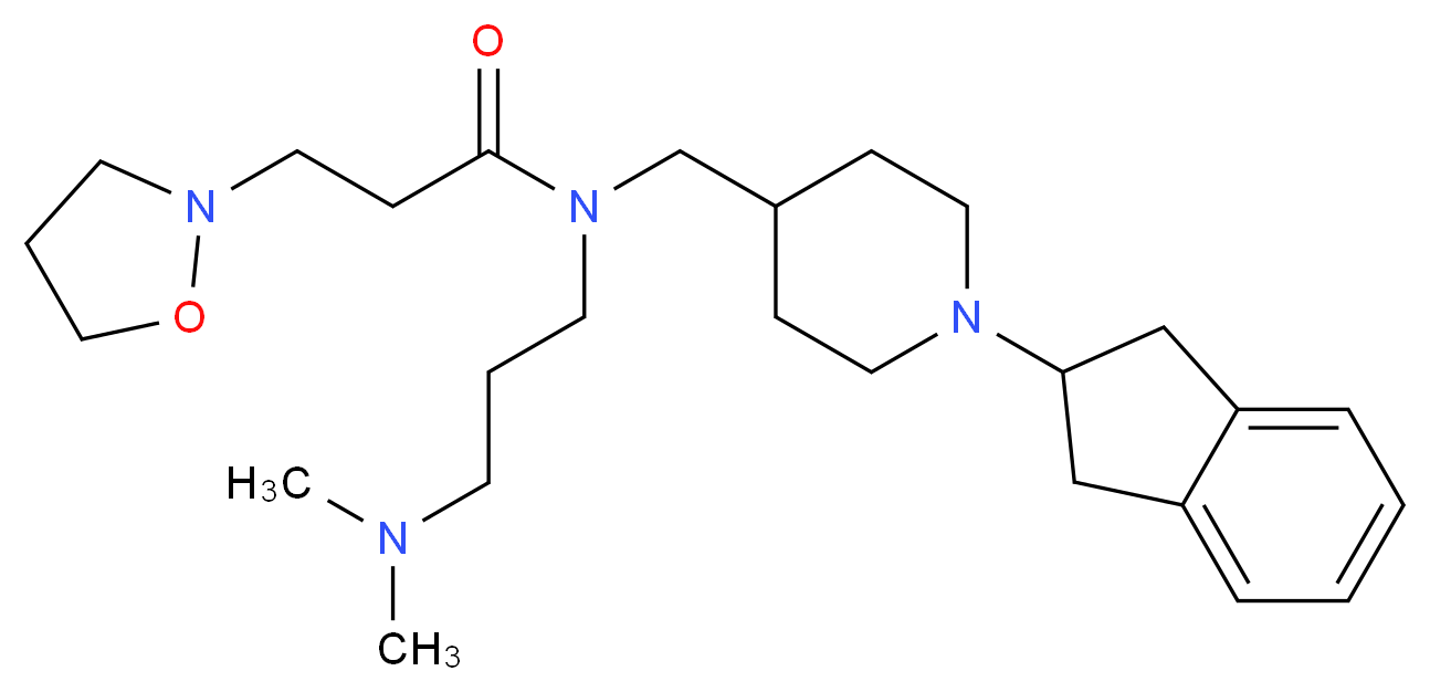 N-{[1-(2,3-dihydro-1H-inden-2-yl)-4-piperidinyl]methyl}-N-[3-(dimethylamino)propyl]-3-(2-isoxazolidinyl)propanamide_Molecular_structure_CAS_)