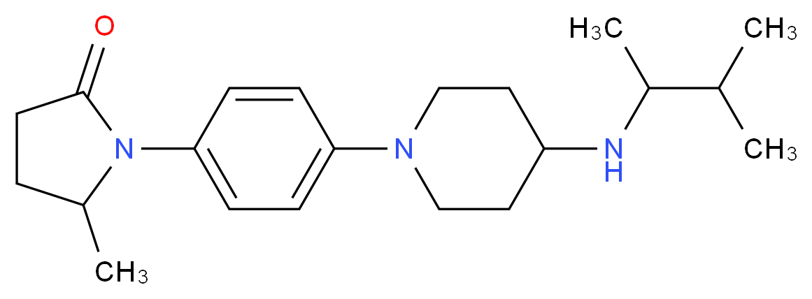 1-(4-{4-[(1,2-dimethylpropyl)amino]piperidin-1-yl}phenyl)-5-methylpyrrolidin-2-one_Molecular_structure_CAS_)