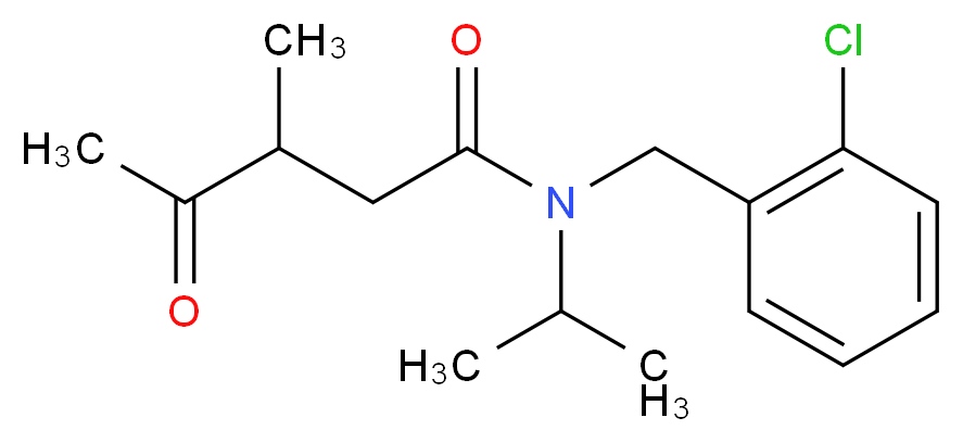 N-(2-chlorobenzyl)-N-isopropyl-3-methyl-4-oxopentanamide_Molecular_structure_CAS_)
