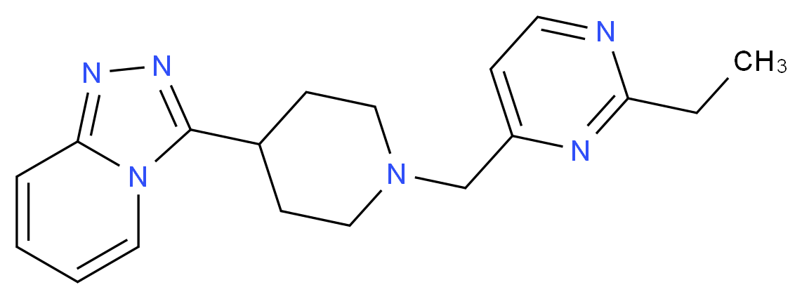 3-{1-[(2-ethylpyrimidin-4-yl)methyl]piperidin-4-yl}[1,2,4]triazolo[4,3-a]pyridine_Molecular_structure_CAS_)
