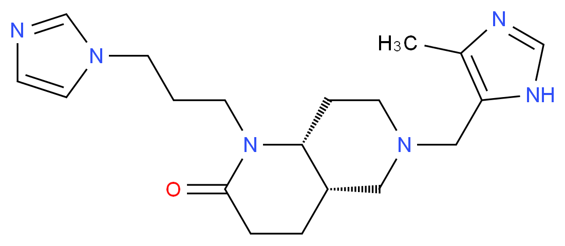 (4aS*,8aR*)-1-[3-(1H-imidazol-1-yl)propyl]-6-[(4-methyl-1H-imidazol-5-yl)methyl]octahydro-1,6-naphthyridin-2(1H)-one_Molecular_structure_CAS_)