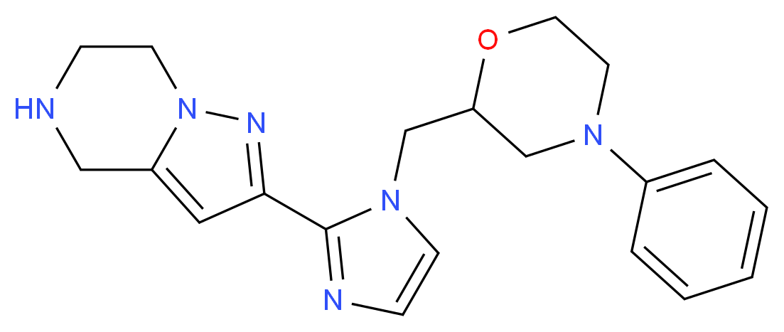 2-{1-[(4-phenyl-2-morpholinyl)methyl]-1H-imidazol-2-yl}-4,5,6,7-tetrahydropyrazolo[1,5-a]pyrazine_Molecular_structure_CAS_)