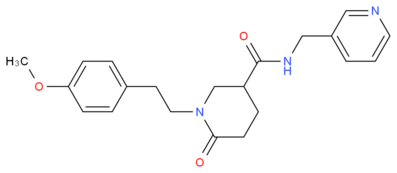 1-[2-(4-methoxyphenyl)ethyl]-6-oxo-N-(3-pyridinylmethyl)-3-piperidinecarboxamide_Molecular_structure_CAS_)