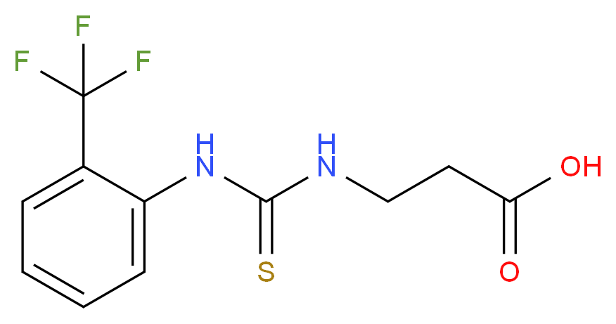 3-({[2-(trifluoromethyl)anilino]carbothioyl}amino)propanoic acid_Molecular_structure_CAS_519056-57-6)