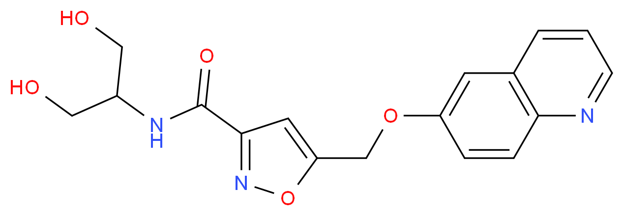 N-[2-hydroxy-1-(hydroxymethyl)ethyl]-5-[(quinolin-6-yloxy)methyl]isoxazole-3-carboxamide_Molecular_structure_CAS_)