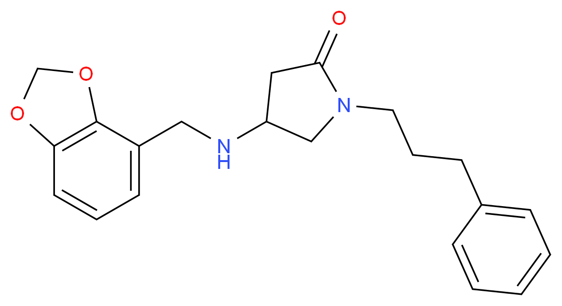 4-[(1,3-benzodioxol-4-ylmethyl)amino]-1-(3-phenylpropyl)-2-pyrrolidinone_Molecular_structure_CAS_)