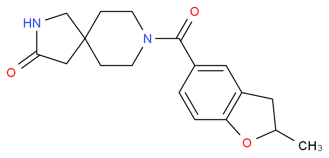 8-[(2-methyl-2,3-dihydro-1-benzofuran-5-yl)carbonyl]-2,8-diazaspiro[4.5]decan-3-one_Molecular_structure_CAS_)