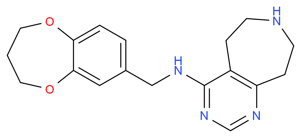 N-(3,4-dihydro-2H-1,5-benzodioxepin-7-ylmethyl)-6,7,8,9-tetrahydro-5H-pyrimido[4,5-d]azepin-4-amine_Molecular_structure_CAS_)
