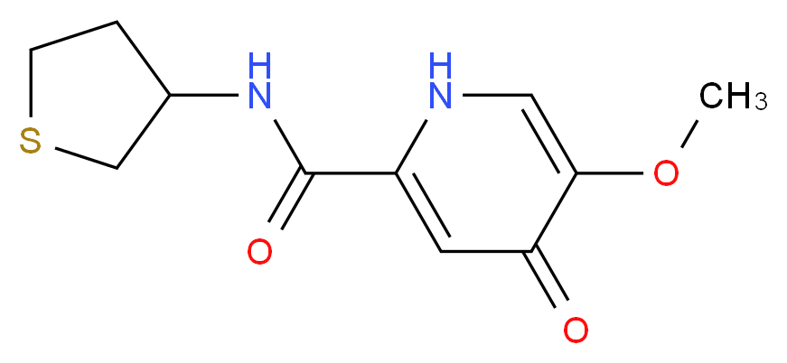 5-methoxy-4-oxo-N-(tetrahydro-3-thienyl)-1,4-dihydropyridine-2-carboxamide_Molecular_structure_CAS_)