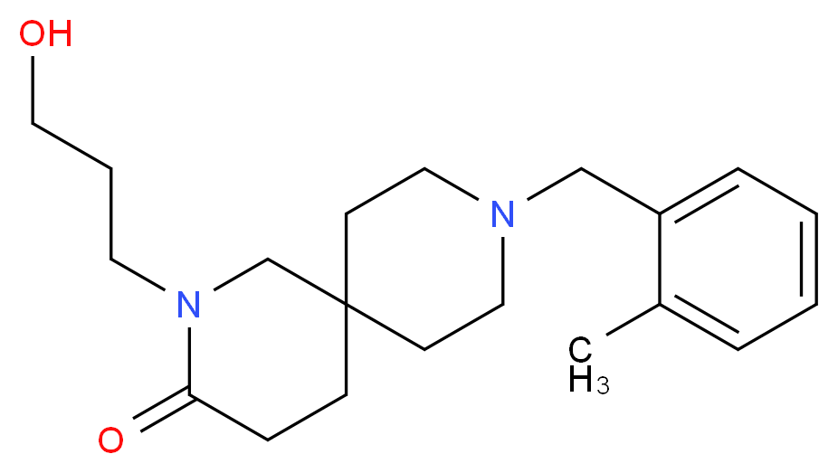 2-(3-hydroxypropyl)-9-(2-methylbenzyl)-2,9-diazaspiro[5.5]undecan-3-one_Molecular_structure_CAS_)