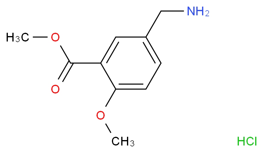 methyl 5-(aminomethyl)-2-methoxybenzoate hydrochloride_Molecular_structure_CAS_)
