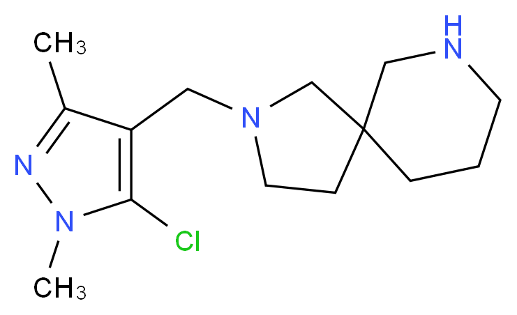 2-[(5-chloro-1,3-dimethyl-1H-pyrazol-4-yl)methyl]-2,7-diazaspiro[4.5]decane_Molecular_structure_CAS_)