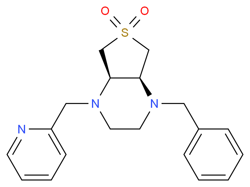 (4aR*,7aS*)-1-benzyl-4-(2-pyridinylmethyl)octahydrothieno[3,4-b]pyrazine 6,6-dioxide_Molecular_structure_CAS_)