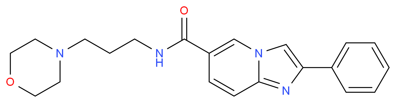 N-(3-morpholin-4-ylpropyl)-2-phenylimidazo[1,2-a]pyridine-6-carboxamide_Molecular_structure_CAS_)