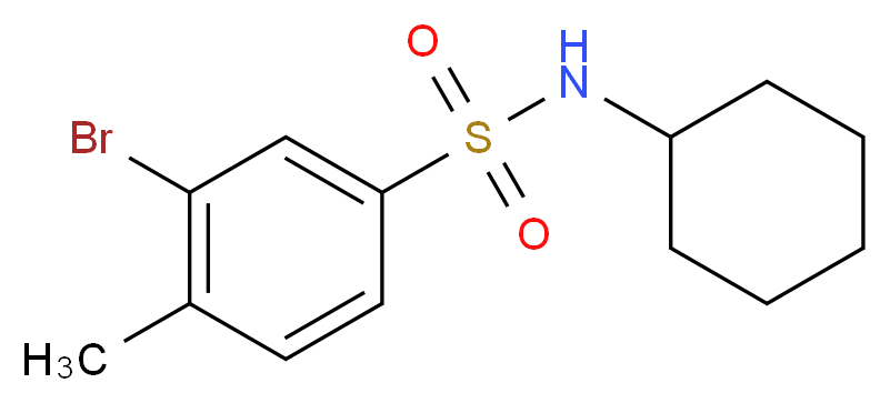 N-CYCLOHEXYL 3-BROMO-4-METHYLBENZENESULFONAMIDE_Molecular_structure_CAS_850429-69-5)