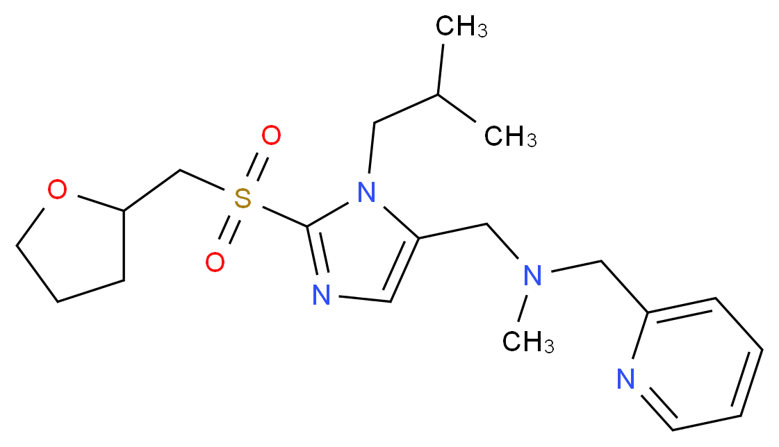 ({1-isobutyl-2-[(tetrahydro-2-furanylmethyl)sulfonyl]-1H-imidazol-5-yl}methyl)methyl(2-pyridinylmethyl)amine_Molecular_structure_CAS_)