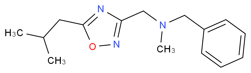 N-benzyl-1-(5-isobutyl-1,2,4-oxadiazol-3-yl)-N-methylmethanamine_Molecular_structure_CAS_)